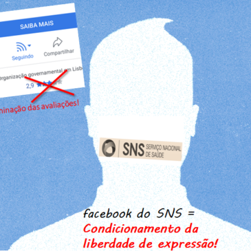 Página de facebook do SNS com repressão da liberdade de imprensa e expressão