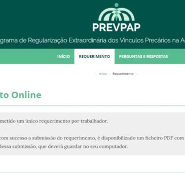 Já abriram as candidaturas ao Programa de Regularização Extraordinária dos Vínculos Precários na Administração Pública (PREVPAP)