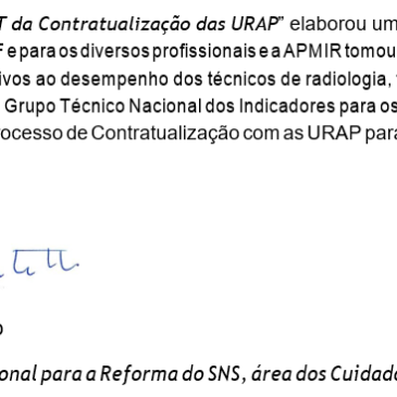 Colocada em discussão pública a proposta de modelo de contratualização das URAP. Contributo da APIMR reconhecido pelo Coordenador Nacional para a Reforma do SNS